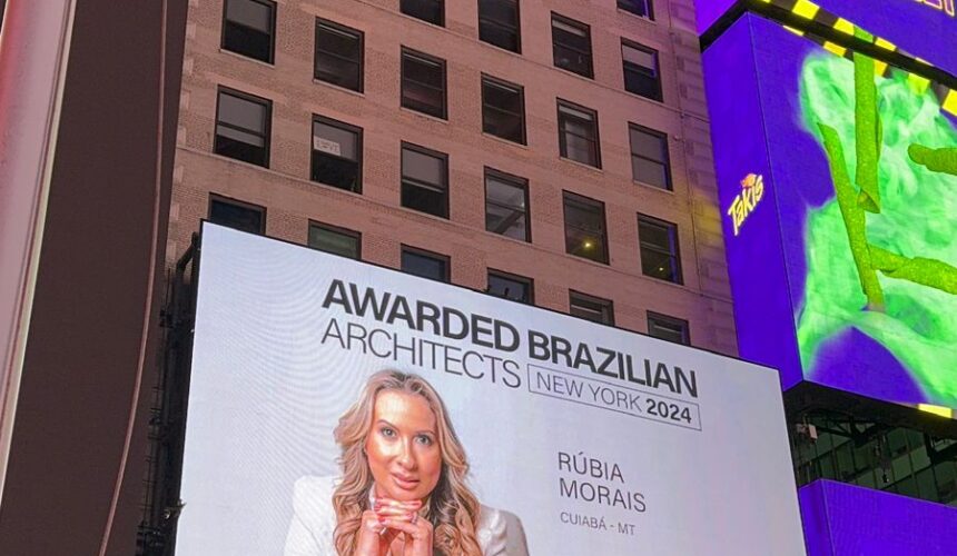 Arquiteta premiada de MT tem nome divulgado por 24h na Times Square, em NY