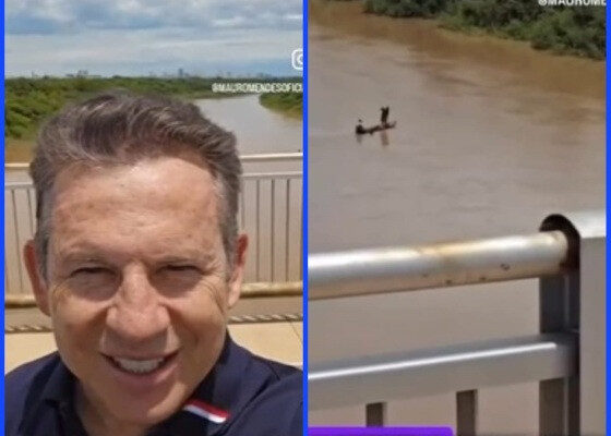 Mauro Mendes flagra homem pescando com rede e diz que vai chamar Sema