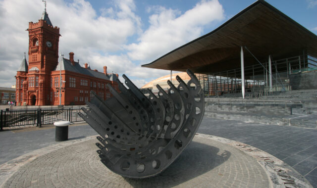 Prédio do Senedd, o Parlamento do País de Gales, em Cardiff